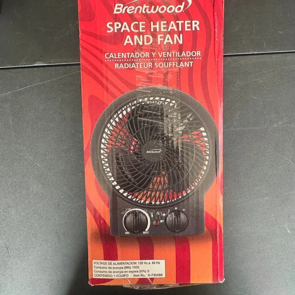 NWT Brentwood Portable Space Heater And Fan 1500W